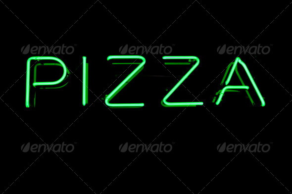 Neon Pizza Sign