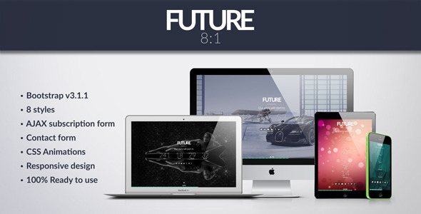 Future - 8 in 1 Coming Soon Template - Under Construction Specialty Pages
