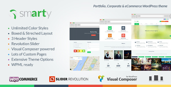 Smarty Portfolio & Shop WordPress Theme - WooCommerce eCommerce