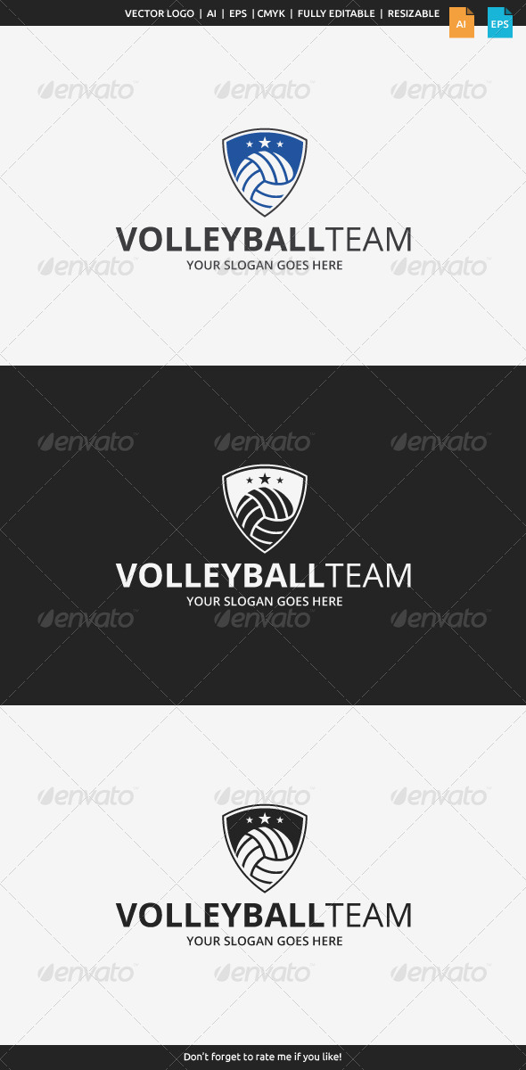 Volleyball Team Logo - Crests Logo Templates